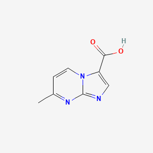 molecular formula C8H7N3O2 B2665311 7-甲基咪唑并[1,2-A]嘧啶-3-甲酸 CAS No. 1020034-40-5