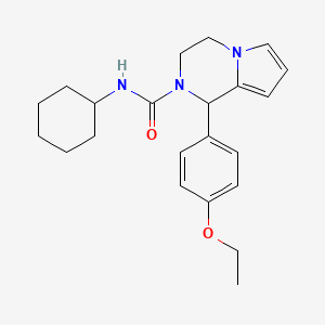 molecular formula C22H29N3O2 B2665322 N-cyclohexyl-1-(4-ethoxyphenyl)-3,4-dihydropyrrolo[1,2-a]pyrazine-2(1H)-carboxamide CAS No. 900002-39-3
