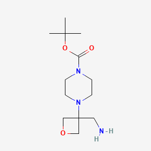 Tert-butyl 4-[3-(aminomethyl)oxetan-3-yl]piperazine-1-carboxylate