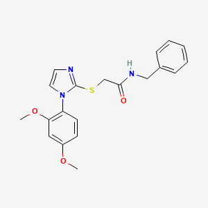 N-benzyl-2-{[1-(2,4-dimethoxyphenyl)-1H-imidazol-2-yl]thio}acetamide