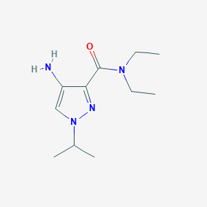 molecular formula C11H20N4O B2665336 4-Amino-N,N-diethyl-1-isopropyl-1H-pyrazole-3-carboxamide CAS No. 2101199-97-5