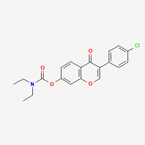 molecular formula C20H18ClNO4 B2665338 3-(4-chlorophenyl)-4-oxo-4H-chromen-7-yl diethylcarbamate CAS No. 844458-99-7