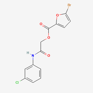 molecular formula C13H9BrClNO4 B2665342 [(3-Chlorophenyl)carbamoyl]methyl 5-bromofuran-2-carboxylate CAS No. 386277-95-8