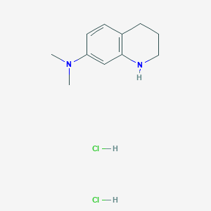 molecular formula C11H18Cl2N2 B2665343 N,N-Dimethyl-1,2,3,4-tetrahydroquinolin-7-amine;dihydrochloride CAS No. 1282345-44-1