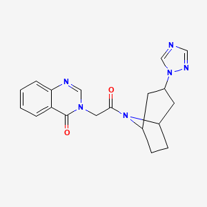 3-(2-((1R,5S)-3-(1H-1,2,4-triazol-1-yl)-8-azabicyclo[3.2.1]octan-8-yl)-2-oxoethyl)quinazolin-4(3H)-one