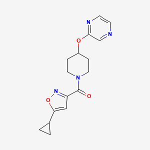 (5-Cyclopropylisoxazol-3-yl)(4-(pyrazin-2-yloxy)piperidin-1-yl)methanone
