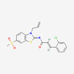 (2E,NZ)-N-(3-allyl-6-(methylsulfonyl)benzo[d]thiazol-2(3H)-ylidene)-3-(2-chlorophenyl)acrylamide