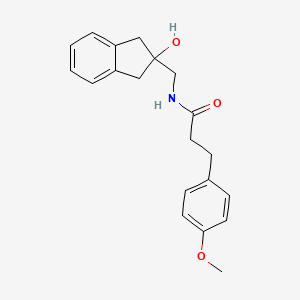 molecular formula C20H23NO3 B2665372 N-((2-hydroxy-2,3-dihydro-1H-inden-2-yl)methyl)-3-(4-methoxyphenyl)propanamide CAS No. 2034602-02-1