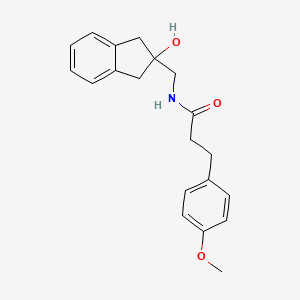 molecular formula C20H23NO3 B2665372 N-((2-羟基-2,3-二氢-1H-茚-2-基)甲基)-3-(4-甲氧基苯基)丙酰胺 CAS No. 2034602-02-1