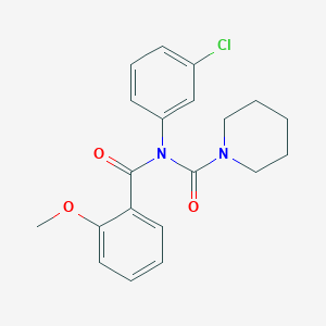 molecular formula C20H21ClN2O3 B2665383 N-(3-氯苯基)-N-(2-甲氧基苯甲酰)哌啶-1-羧酰胺 CAS No. 899992-77-9