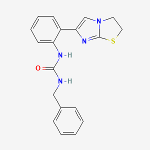molecular formula C19H18N4OS B2665386 1-Benzyl-3-(2-(2,3-dihydroimidazo[2,1-b]thiazol-6-yl)phenyl)urea CAS No. 2034384-69-3