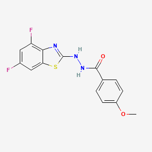 N'-(4,6-difluoro-1,3-benzothiazol-2-yl)-4-methoxybenzohydrazide
