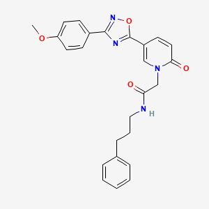 N-(3-methylbutyl)-1-[4-(propionylamino)phenyl]cyclopropanecarboxamide