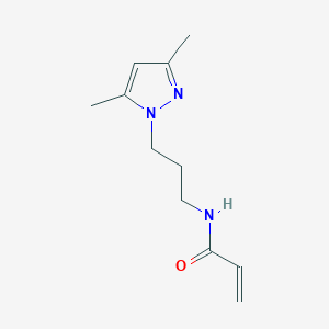 molecular formula C11H17N3O B2665410 N-[3-(3,5-二甲基吡唑-1-基)丙基]丙烯酰胺 CAS No. 1156702-73-6