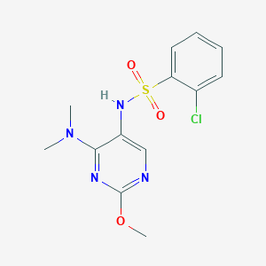 2-chloro-N-(4-(dimethylamino)-2-methoxypyrimidin-5-yl)benzenesulfonamide