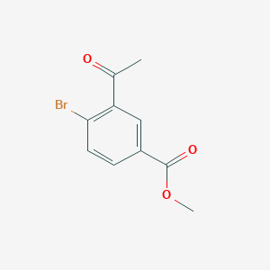 molecular formula C10H9BrO3 B2665421 Methyl 3-acetyl-4-bromobenzoate CAS No. 1620678-03-6