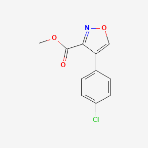 molecular formula C11H8ClNO3 B2665425 Methyl 4-(4-chlorophenyl)-1,2-oxazole-3-carboxylate CAS No. 2402830-12-8