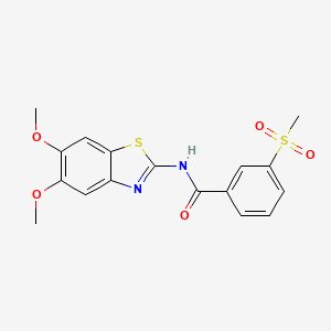 N-(5,6-dimethoxybenzo[d]thiazol-2-yl)-3-(methylsulfonyl)benzamide