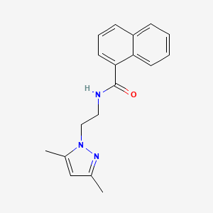 N-(2-(3,5-dimethyl-1H-pyrazol-1-yl)ethyl)-1-naphthamide