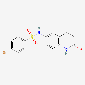 molecular formula C15H13BrN2O3S B2665456 4-bromo-N-(2-oxo-1,2,3,4-tetrahydroquinolin-6-yl)benzenesulfonamide CAS No. 922133-70-8