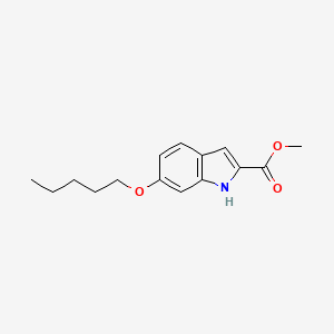 molecular formula C15H19NO3 B2665469 methyl 6-(pentyloxy)-1H-indole-2-carboxylate CAS No. 881041-48-1