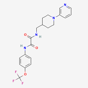 molecular formula C20H21F3N4O3 B2665474 N1-((1-(吡啶-3-基)哌啶-4-基)甲基)-N2-(4-(三氟甲氧基)苯基)草酰胺 CAS No. 2034614-60-1