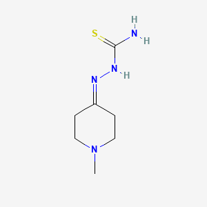 molecular formula C7H14N4S B2665475 [(1-Methylpiperidin-4-ylidene)amino]thiourea CAS No. 229615-83-2