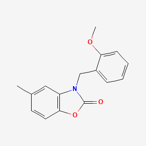 molecular formula C16H15NO3 B2665479 3-(2-甲氧基苯甲基)-5-甲基-3H-苯并噁唑-2-酮 CAS No. 638142-30-0