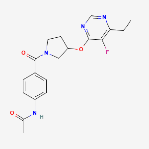 N-(4-(3-((6-ethyl-5-fluoropyrimidin-4-yl)oxy)pyrrolidine-1-carbonyl)phenyl)acetamide