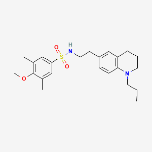 molecular formula C23H32N2O3S B2665485 4-甲氧基-3,5-二甲基-N-(2-(1-丙基-1,2,3,4-四氢喹啉-6-基)乙基)苯磺酰胺 CAS No. 955613-70-4