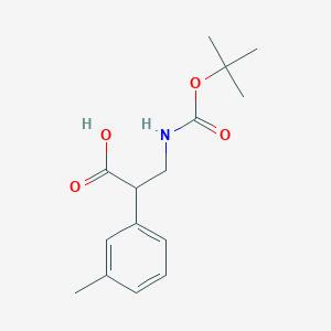 molecular formula C15H21NO4 B2665486 3-{[(叔丁氧基)羰基]氨基}-2-(3-甲基苯基)丙酸 CAS No. 1700071-99-3