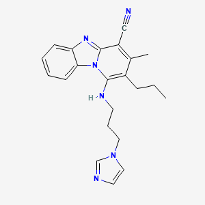 1-((3-(1H-imidazol-1-yl)propyl)amino)-3-methyl-2-propylbenzo[4,5]imidazo[1,2-a]pyridine-4-carbonitrile