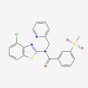 N-(4-chloro-1,3-benzothiazol-2-yl)-3-methanesulfonyl-N-[(pyridin-2-yl)methyl]benzamide