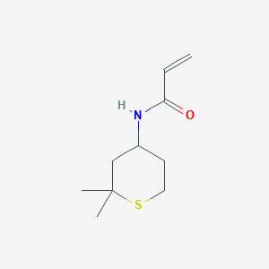 molecular formula C10H17NOS B2665500 N-(2,2-Dimethylthian-4-yl)prop-2-enamide CAS No. 2167408-96-8