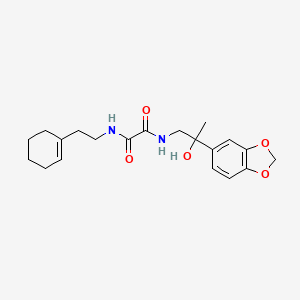 molecular formula C20H26N2O5 B2665501 N1-(2-(benzo[d][1,3]dioxol-5-yl)-2-hydroxypropyl)-N2-(2-(cyclohex-1-en-1-yl)ethyl)oxalamide CAS No. 1396885-11-2