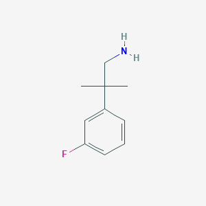 molecular formula C10H14FN B2665503 2-(3-Fluorophenyl)-2-methylpropan-1-amine CAS No. 160358-04-3