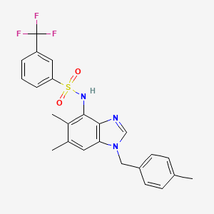 N-[5,6-dimethyl-1-(4-methylbenzyl)-1H-1,3-benzimidazol-4-yl]-3-(trifluoromethyl)benzenesulfonamide