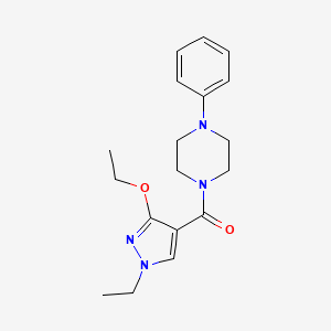 molecular formula C18H24N4O2 B2665513 (3-ethoxy-1-ethyl-1H-pyrazol-4-yl)(4-phenylpiperazin-1-yl)methanone CAS No. 1014049-39-8