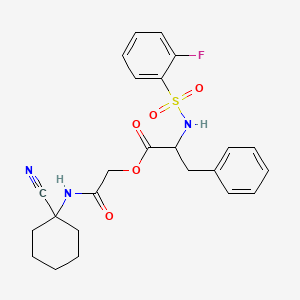 molecular formula C24H26FN3O5S B2665516 [(1-Cyanocyclohexyl)carbamoyl]methyl 2-(2-fluorobenzenesulfonamido)-3-phenylpropanoate CAS No. 1101180-34-0