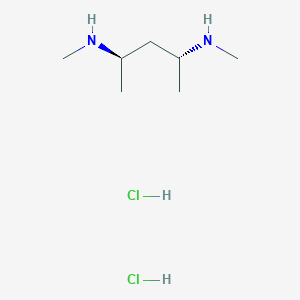molecular formula C7H20Cl2N2 B2665524 (2R,4R)-2-N,4-N-Dimethylpentane-2,4-diamine;dihydrochloride CAS No. 198401-32-0