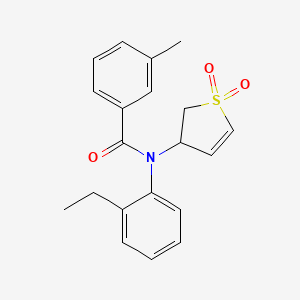 molecular formula C20H21NO3S B2665530 N-(1,1-dioxido-2,3-dihydrothiophen-3-yl)-N-(2-ethylphenyl)-3-methylbenzamide CAS No. 863443-89-4