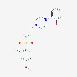 molecular formula C20H26FN3O3S B2665542 N-(2-(4-(2-fluorophenyl)piperazin-1-yl)ethyl)-4-methoxy-2-methylbenzenesulfonamide CAS No. 1049392-54-2