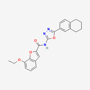 7-ethoxy-N-(5-(5,6,7,8-tetrahydronaphthalen-2-yl)-1,3,4-oxadiazol-2-yl)benzofuran-2-carboxamide