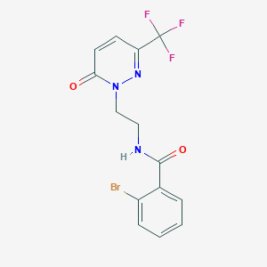 2-Bromo-N-[2-[6-oxo-3-(trifluoromethyl)pyridazin-1-yl]ethyl]benzamide