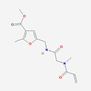 Methyl 2-methyl-5-[[[2-[methyl(prop-2-enoyl)amino]acetyl]amino]methyl]furan-3-carboxylate