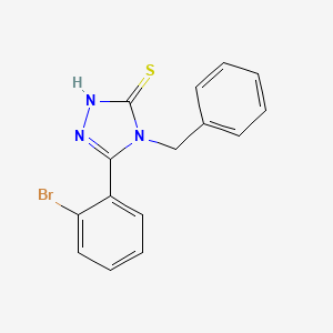 molecular formula C15H12BrN3S B2665570 4-benzyl-5-(2-bromophenyl)-4H-1,2,4-triazole-3-thiol CAS No. 718600-58-9