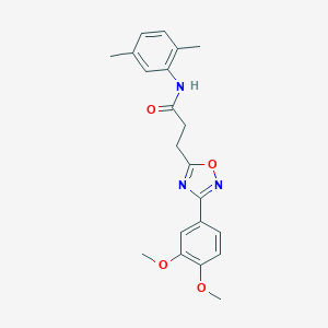 molecular formula C21H23N3O4 B266558 3-[3-(3,4-dimethoxyphenyl)-1,2,4-oxadiazol-5-yl]-N-(2,5-dimethylphenyl)propanamide 