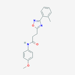molecular formula C19H19N3O3 B266559 N-(4-methoxyphenyl)-3-[3-(2-methylphenyl)-1,2,4-oxadiazol-5-yl]propanamide 