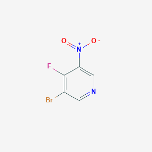 molecular formula C5H2BrFN2O2 B2665594 3-溴-4-氟-5-硝基吡啶 CAS No. 1805578-57-7