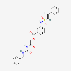 [2-(benzylcarbamoylamino)-2-oxoethyl] 3-[[(E)-2-phenylethenyl]sulfonylamino]benzoate